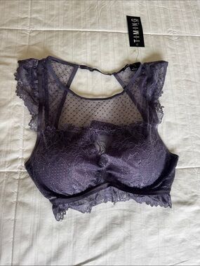 Purple Lace Bralette- small
